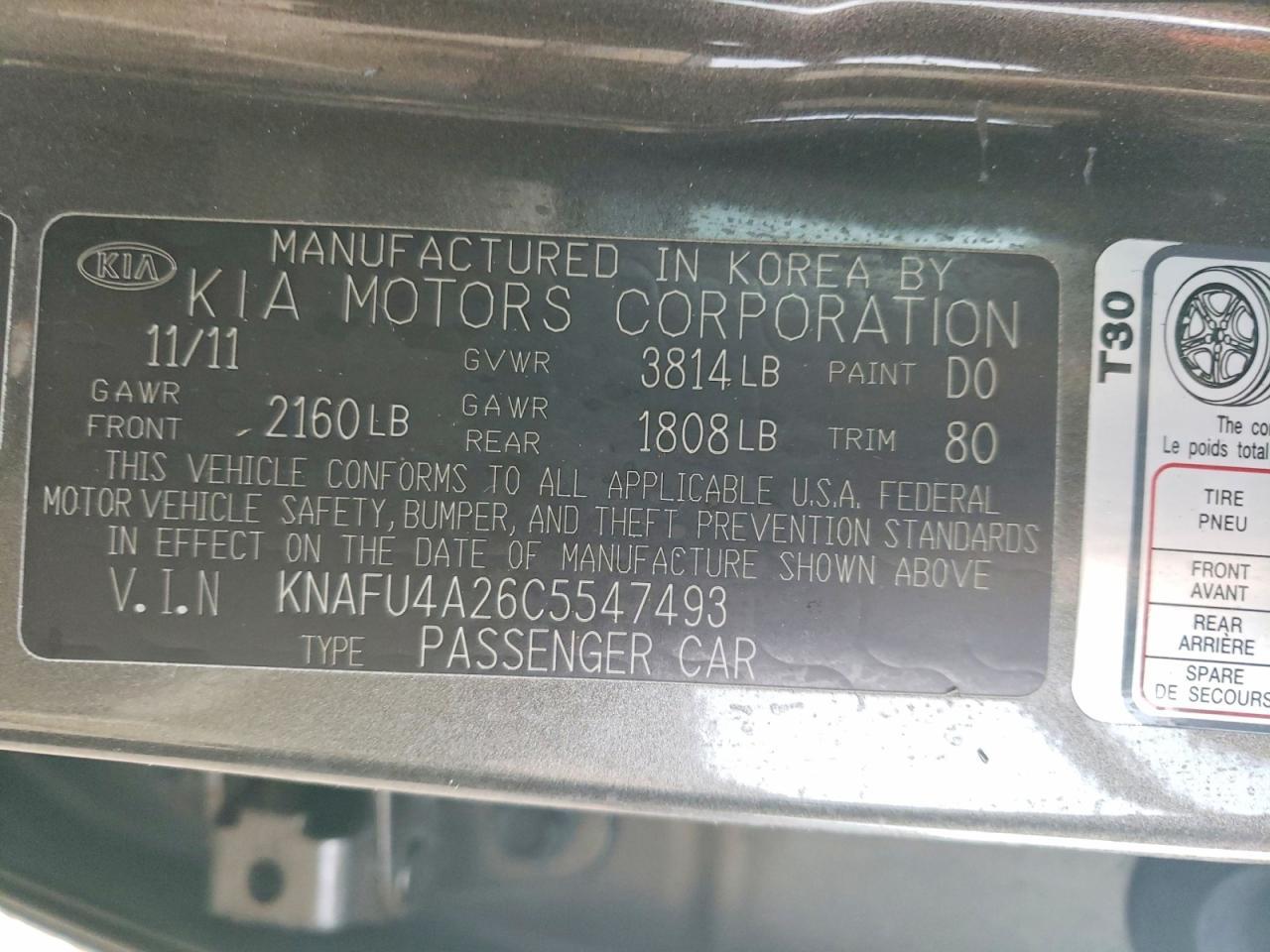 2012 KIA Forte ex