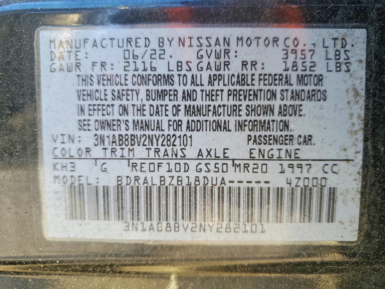 2022 Nissan Sentra s