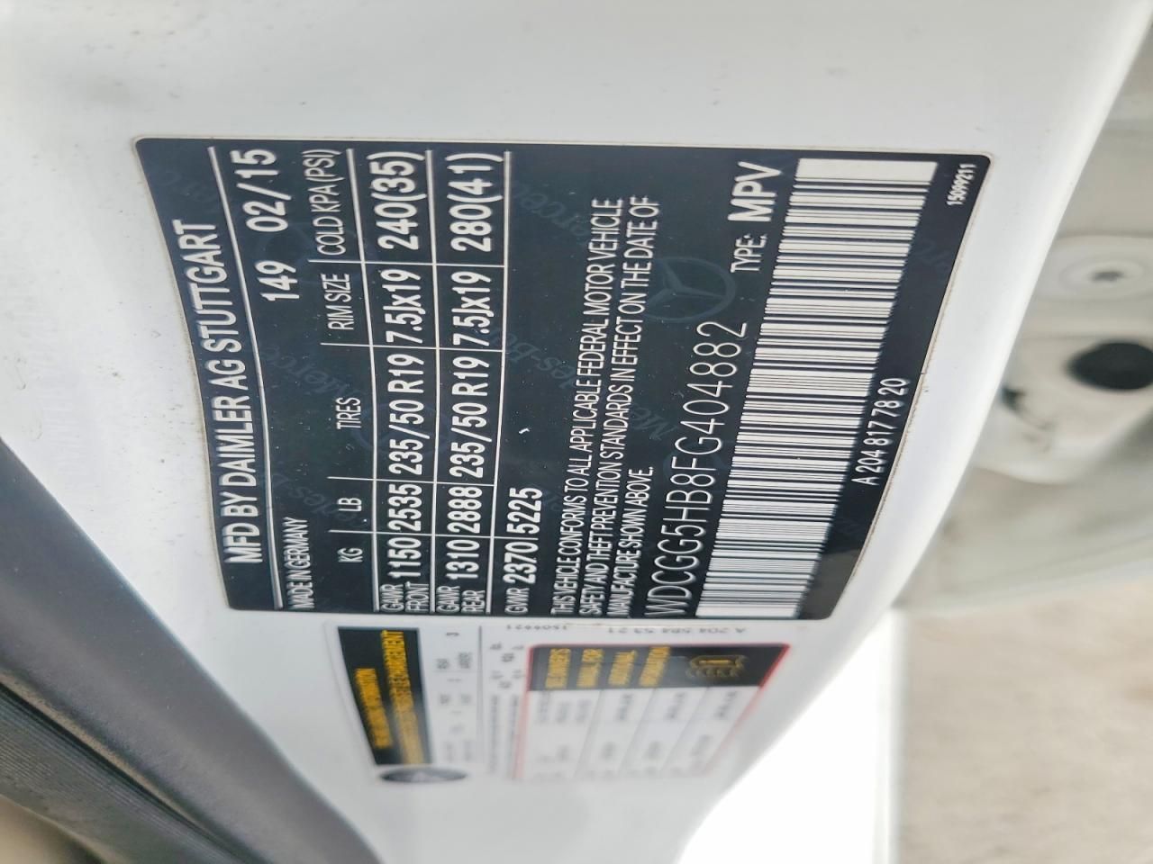 2015 Mercedes-Benz Glk 350