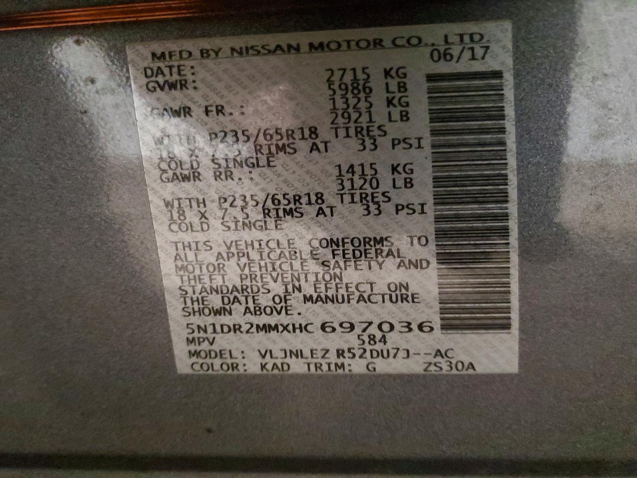 2017 Niss Pathfinder s