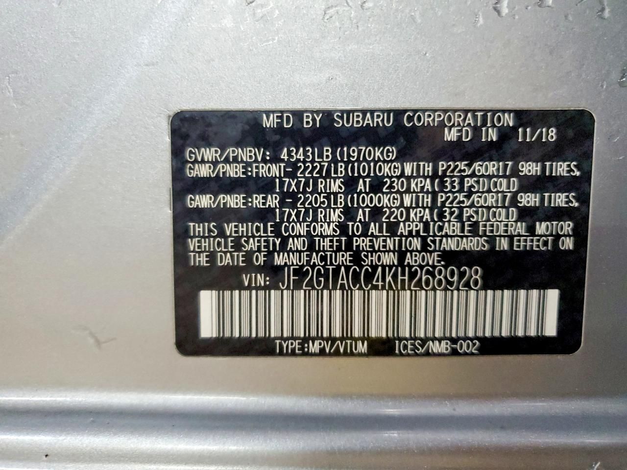 2019 Subaru Crosstrek Premium