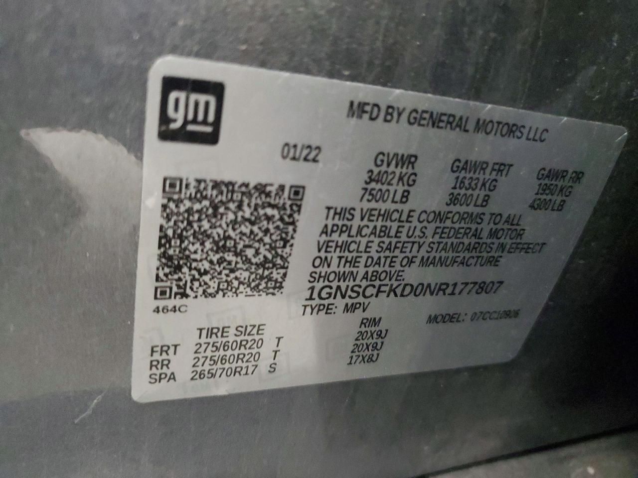 2022 Chevrolet Suburban C1500 Premier