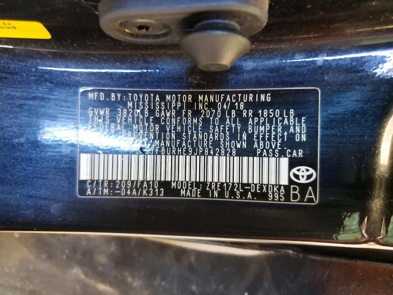 2018 Toyota Corolla l