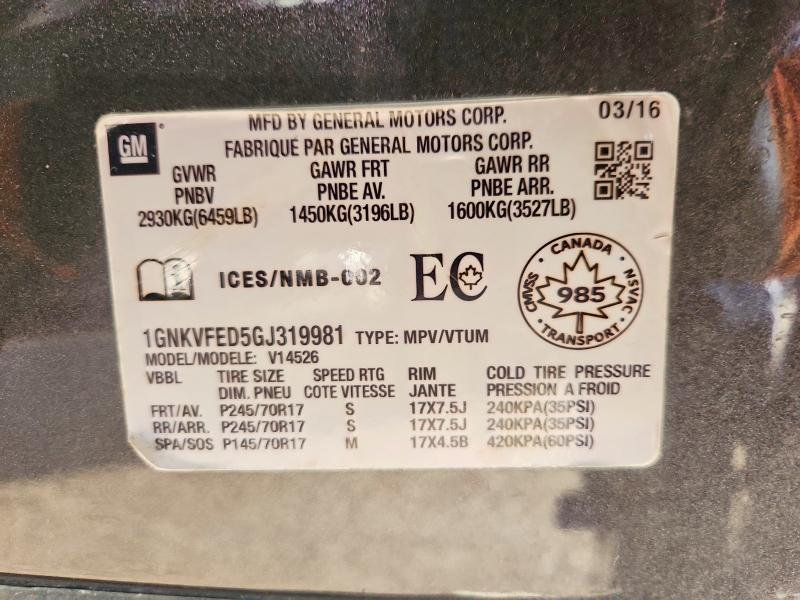 2016 Chevrolet Traverse ls