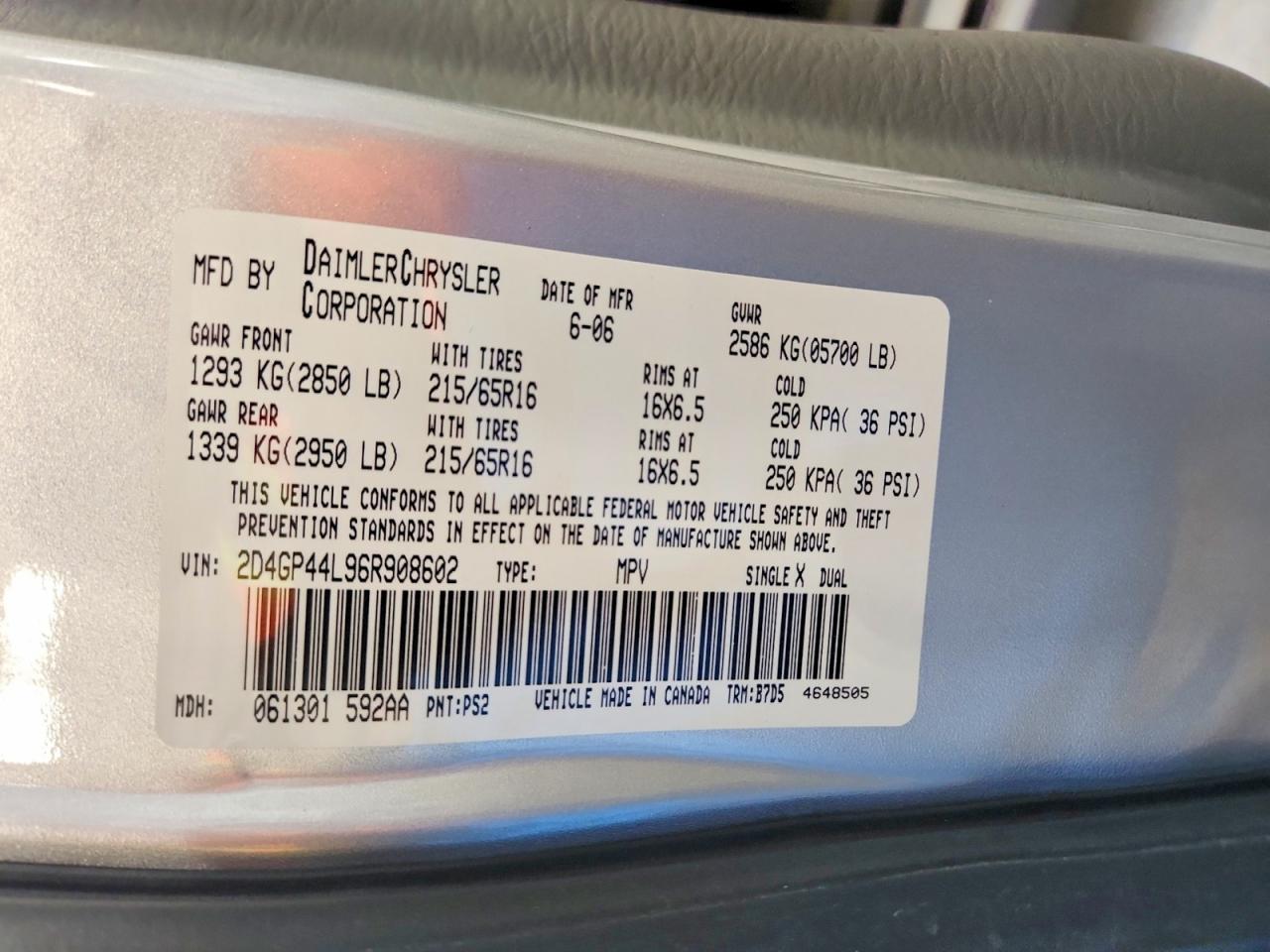 2006 Dodge Grand Caravan sxt