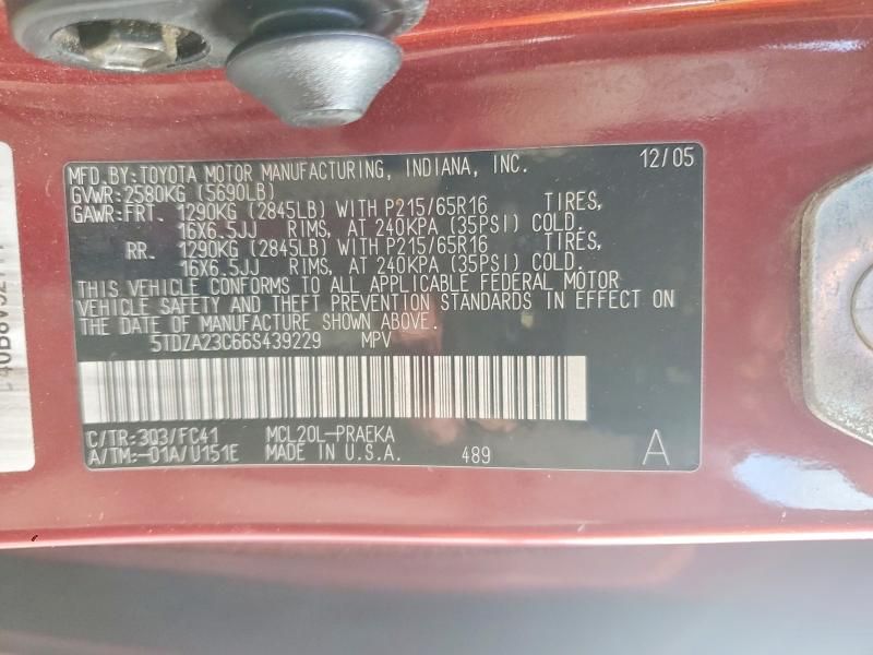 2006 Toyota Sienna ce