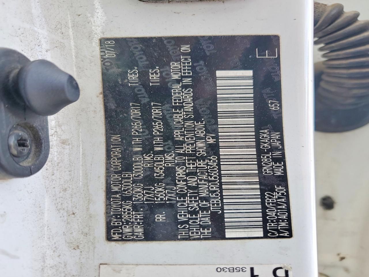 2018 Toyota 4runner Sr5/sr5 Premium