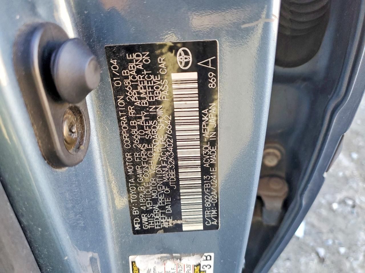 2004 Toyota Camry le