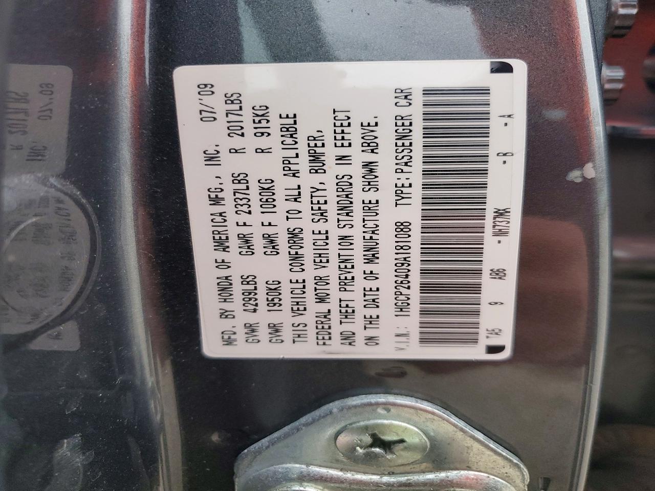 2009 Honda Accord lxp