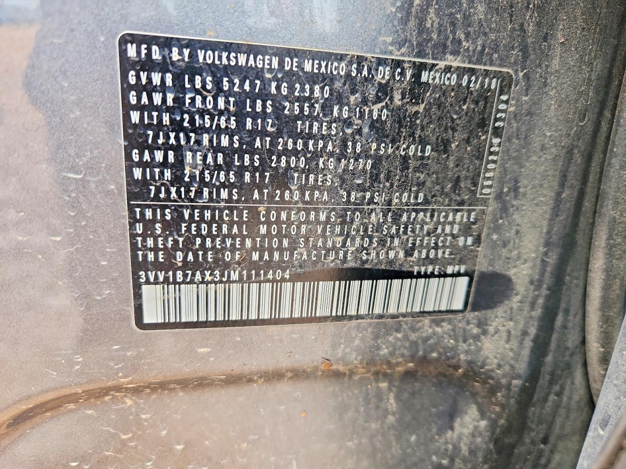2018 Volkswagen Tiguan s