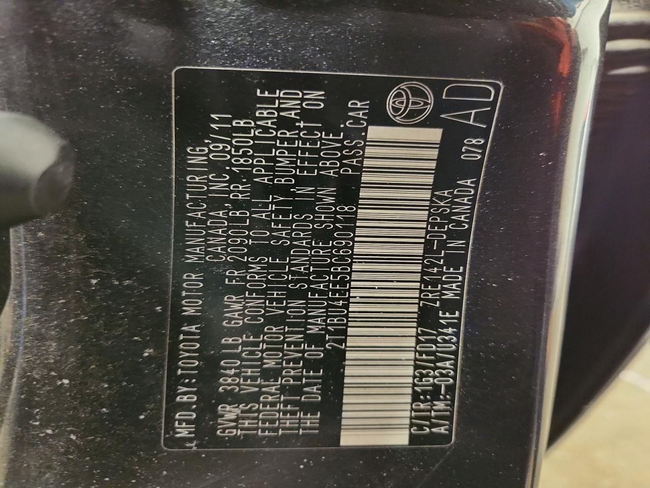 2011 Toyota Corolla Base