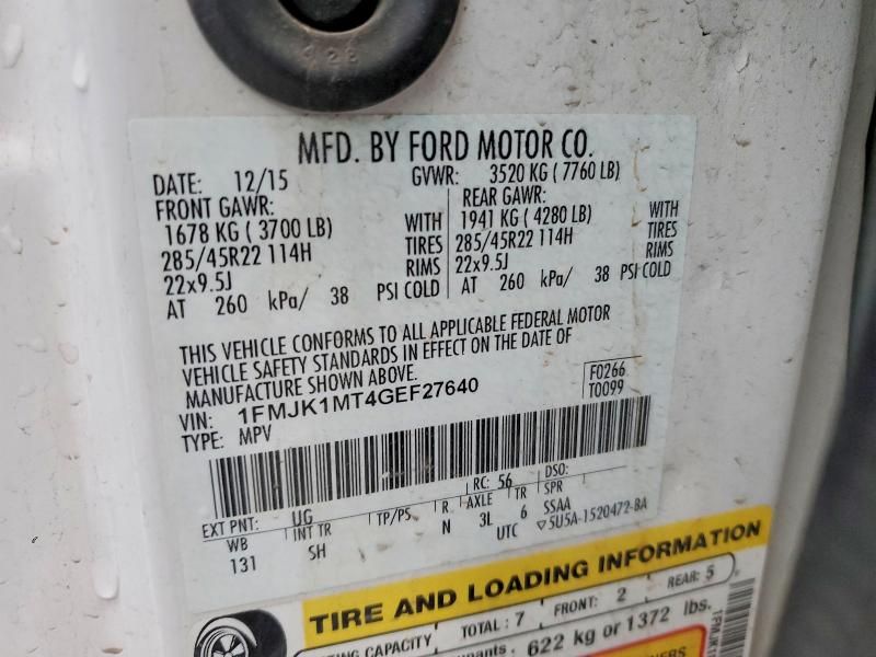 2016 Ford Expedition el Platinum