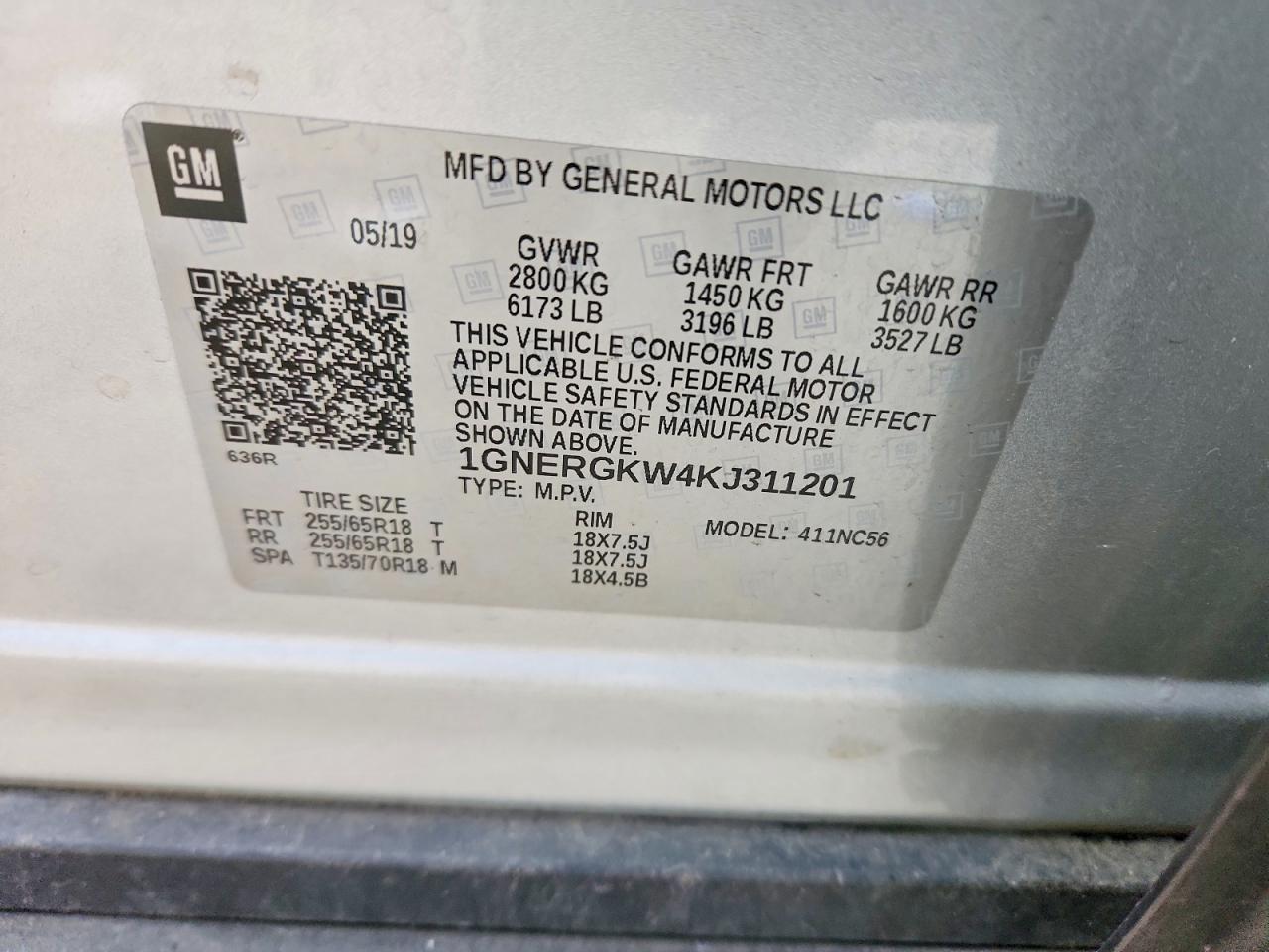 2019 Chevrolet Traverse lt