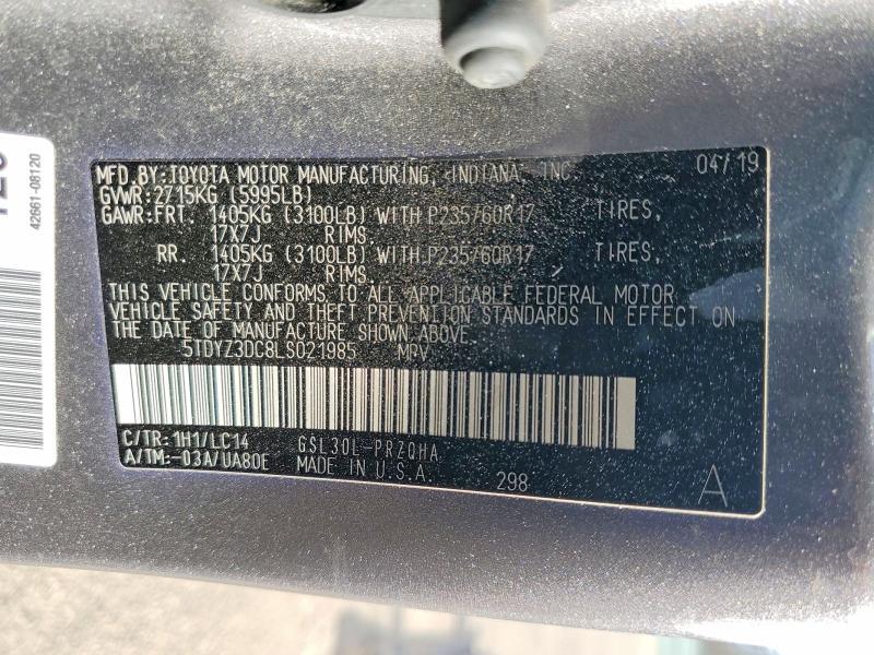 2020 Toyota Sienna xle