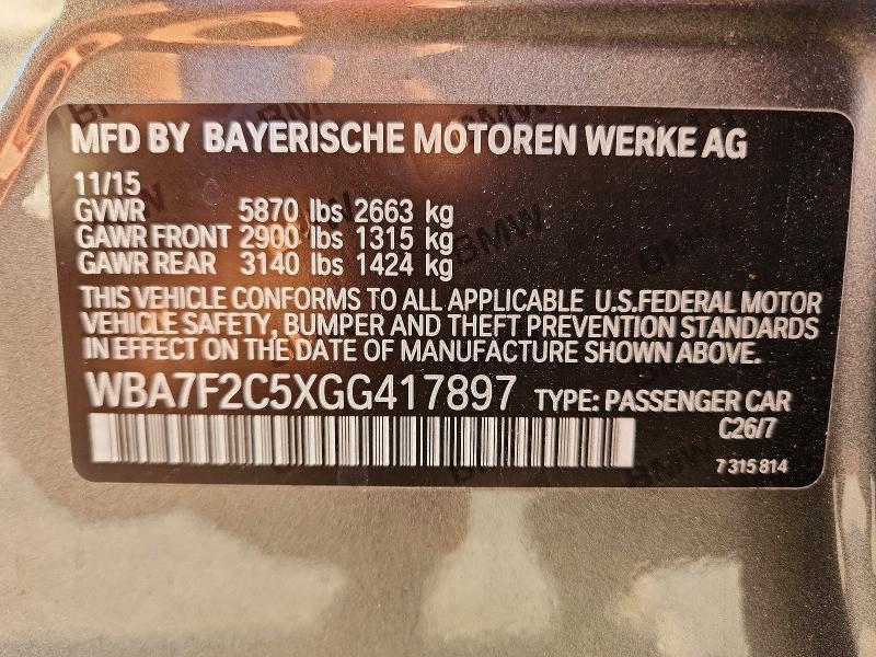 2016 BMW 750 xi