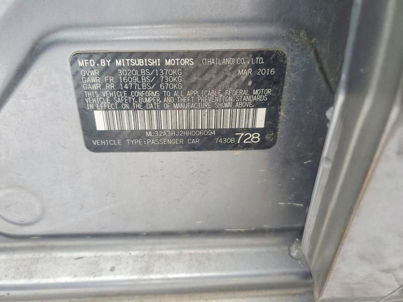 2017 Mitsubishi Mirage es