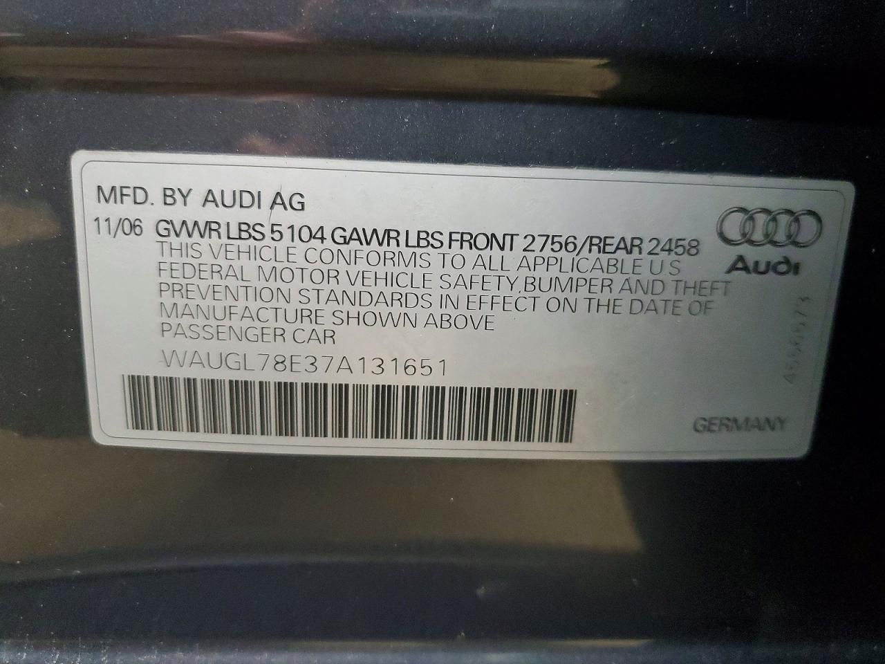 2007 Audi New S4 Quattro