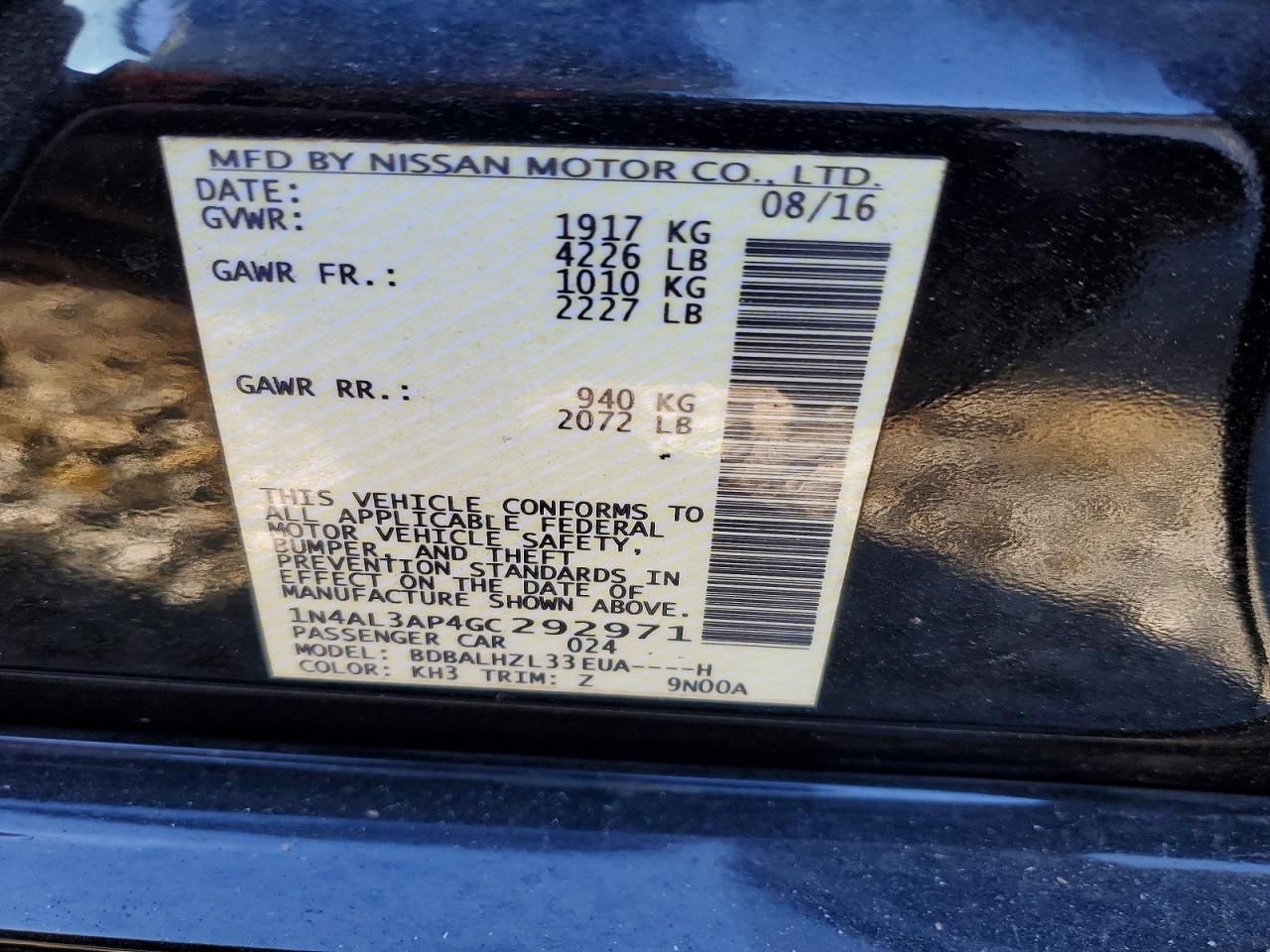 2016 Nissan Altima 2.5