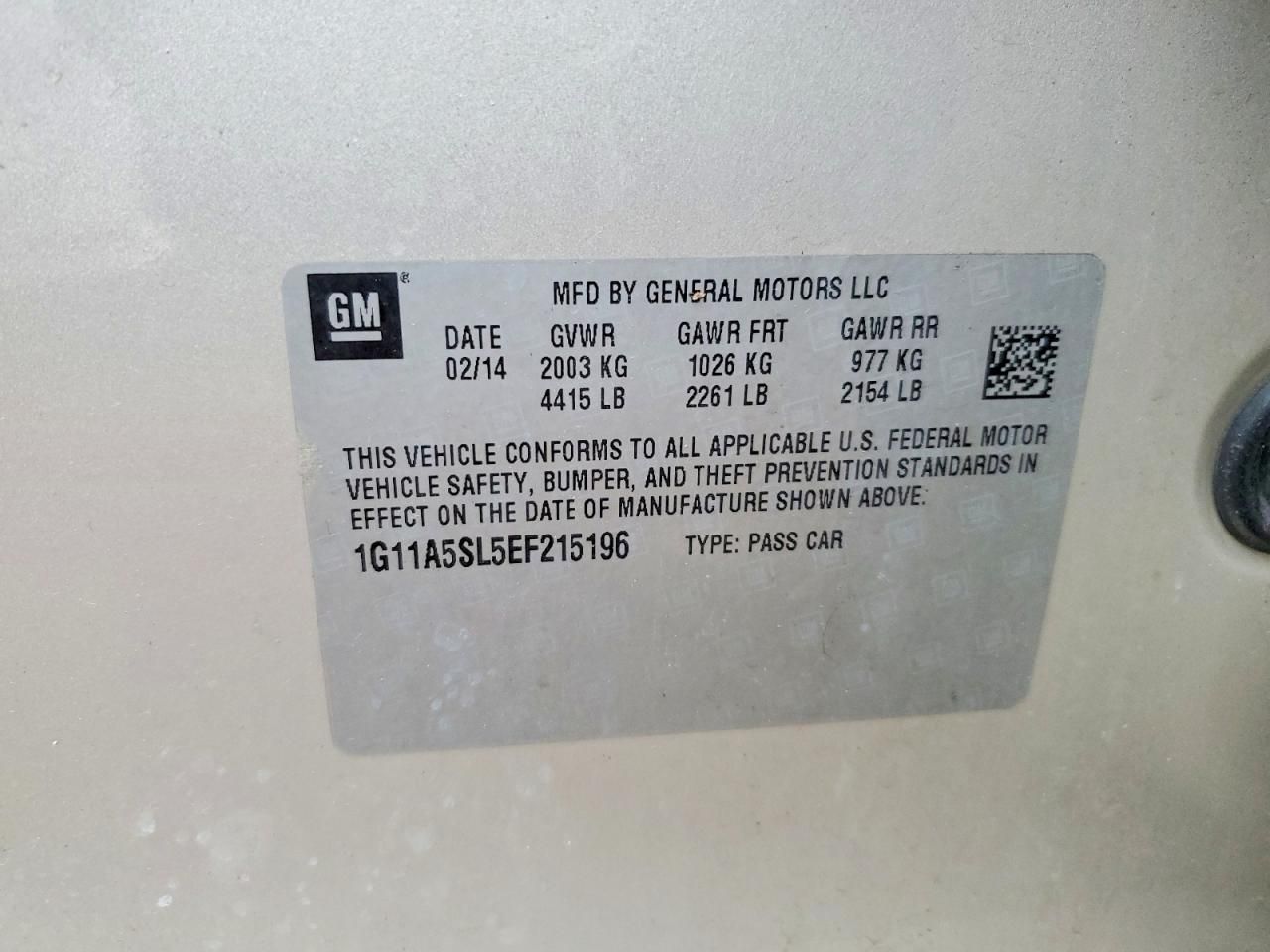 2014 Chevrolet Malibu ls