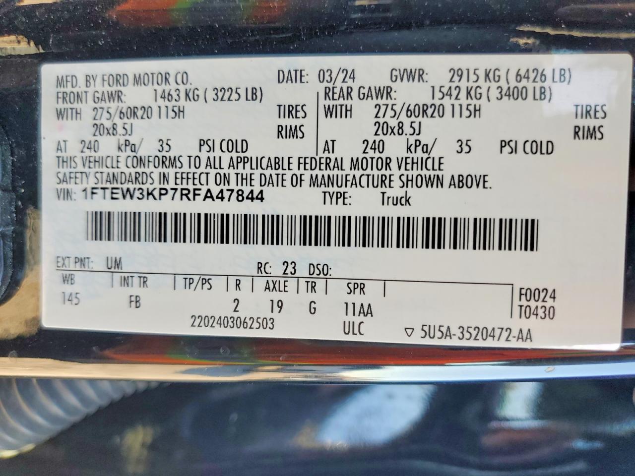 2024 Ford F150 xlt