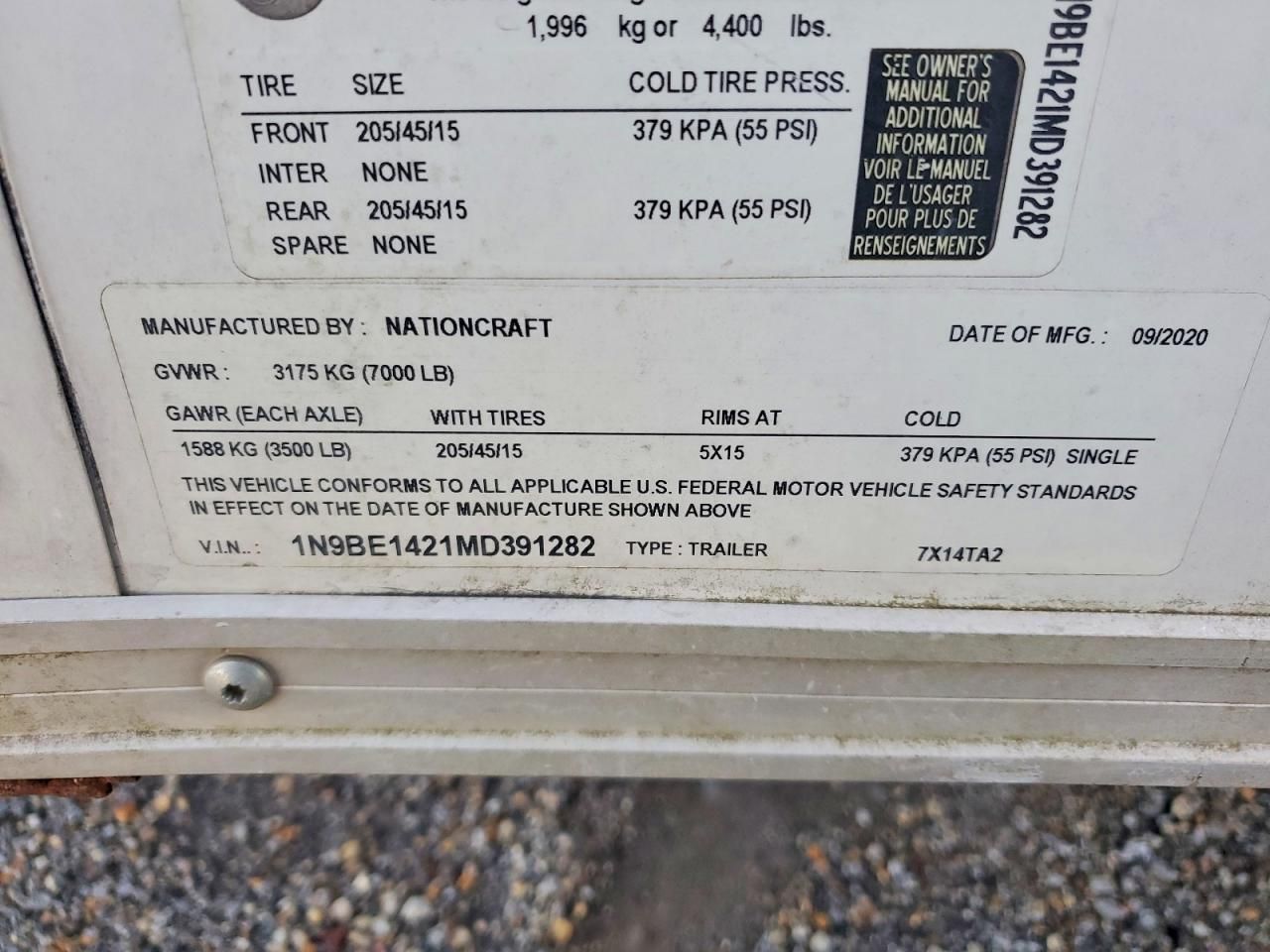 2021 Nati Trailer-Enclosed Cargo Trailer