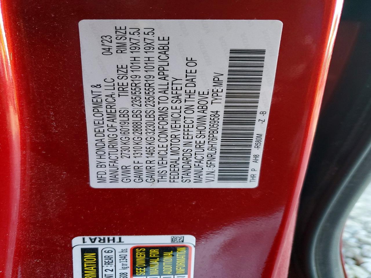 2023 Honda Odyssey Sport-l