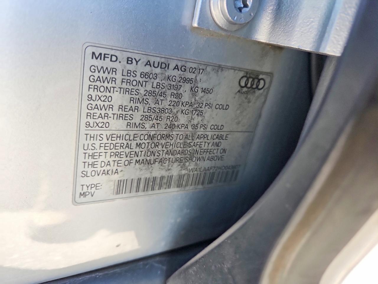 2017 Audi Q7 Premium Plus