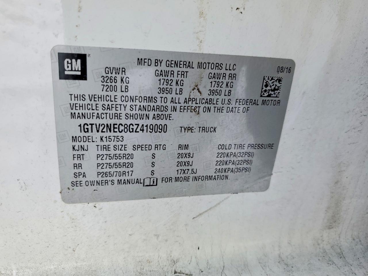 2016 GMC Sierra K1500 SLT