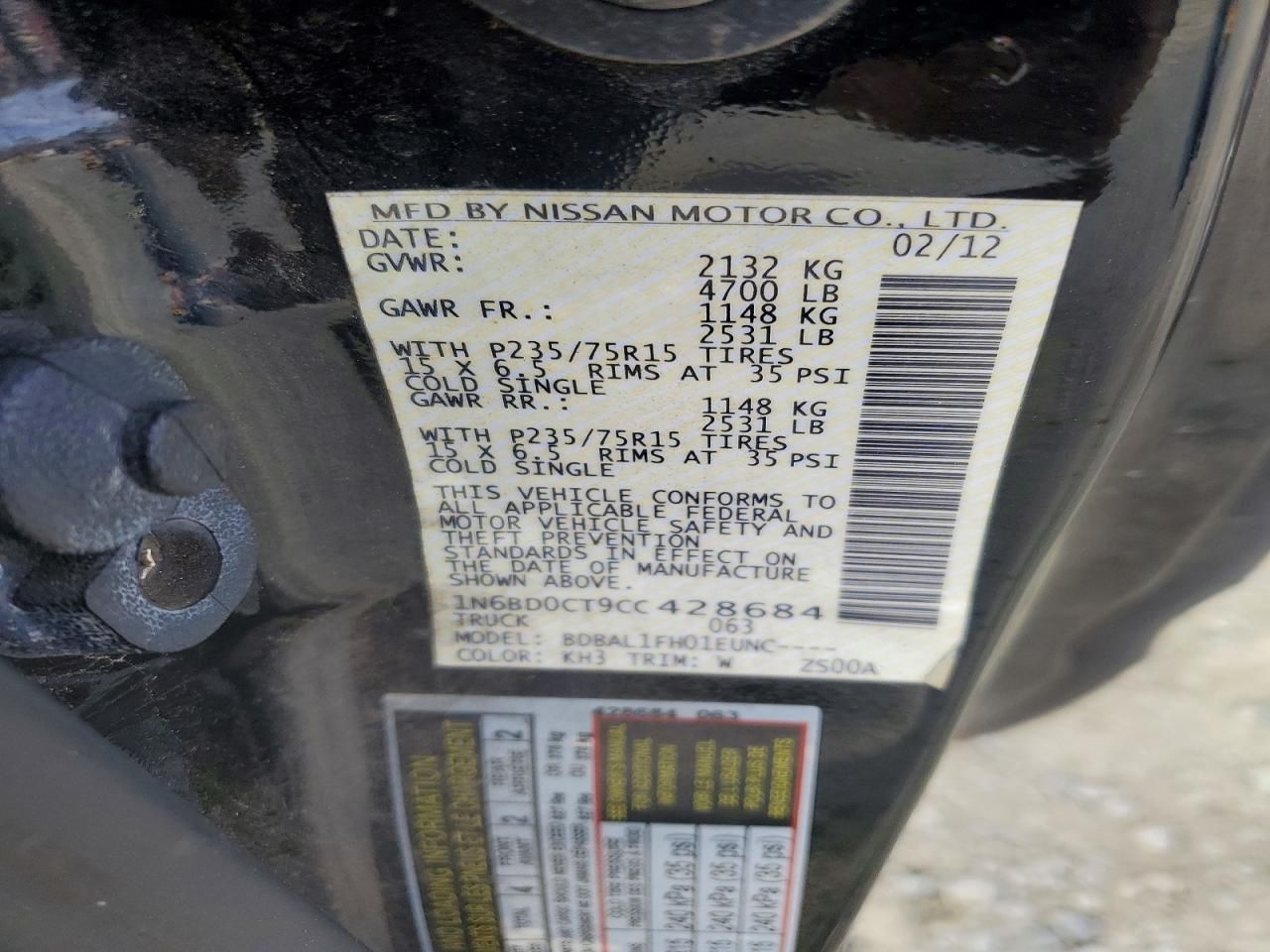 2012 Nissan Frontier s