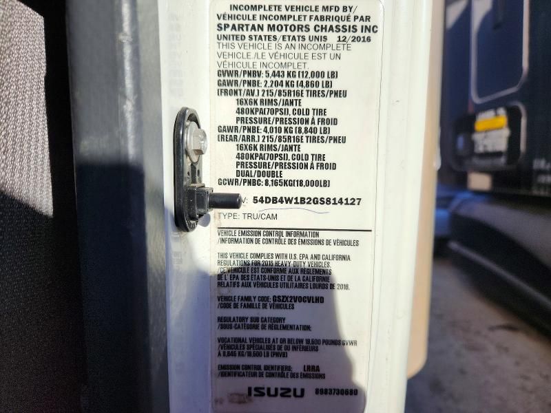 2016 Isuzu Npr box Truck