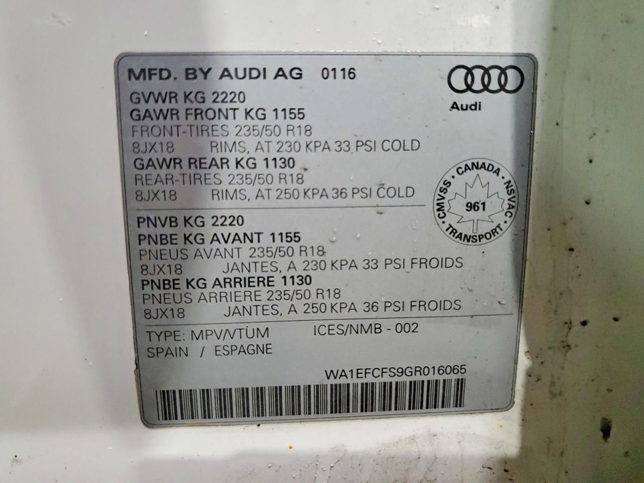 2016 Audi Q3 Premium Plus