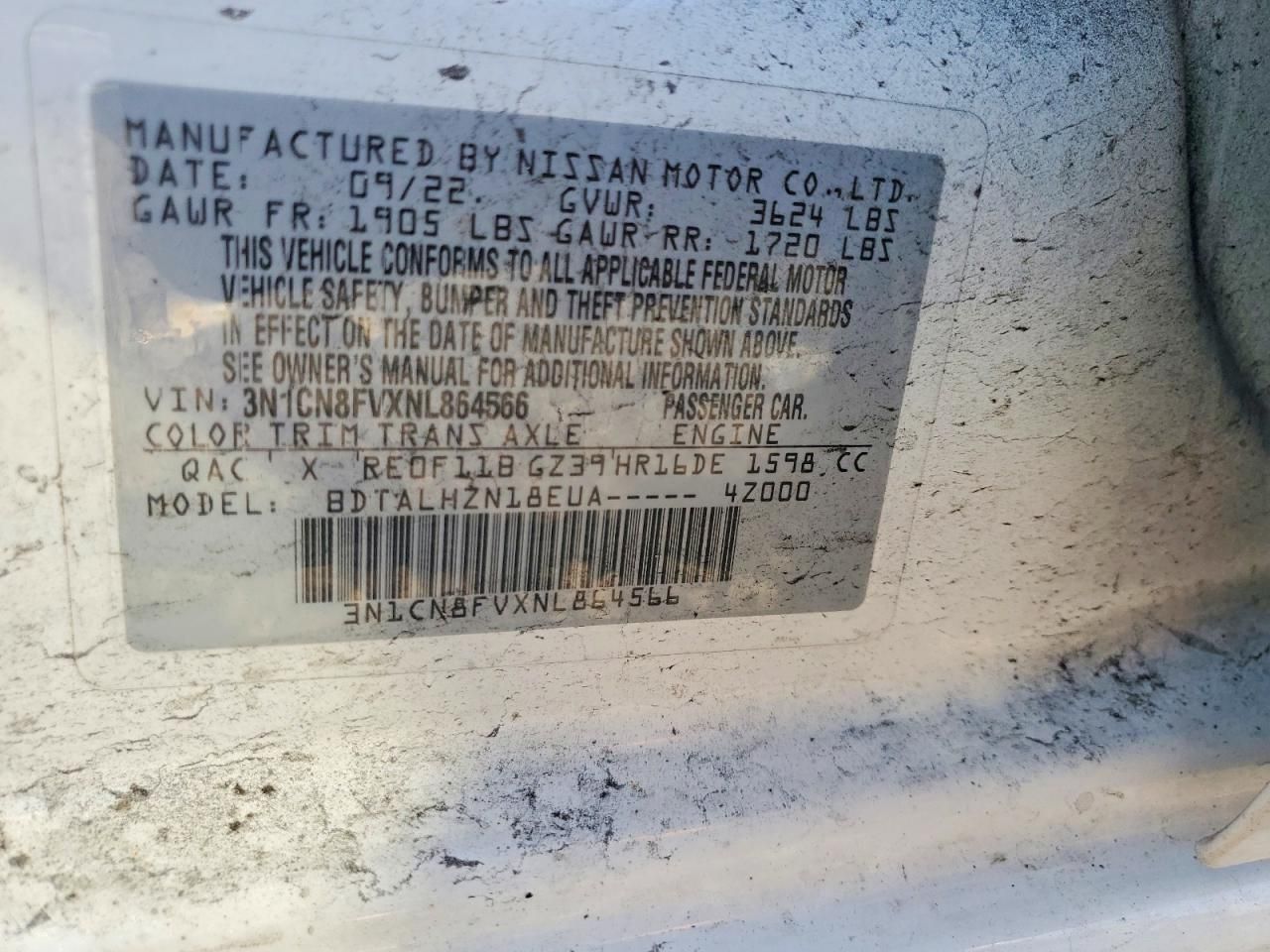 2022 Nissan Versa sr