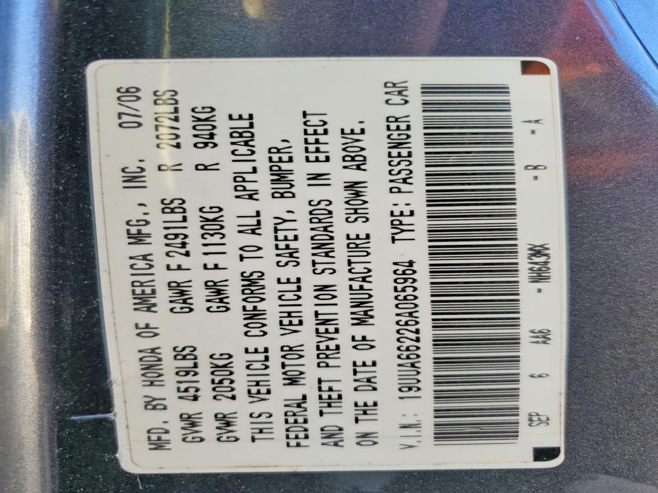 2006 Acura 3.2tl