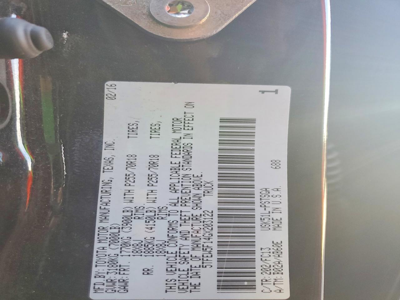 2016 Toyota Tundra Crewmax SR5