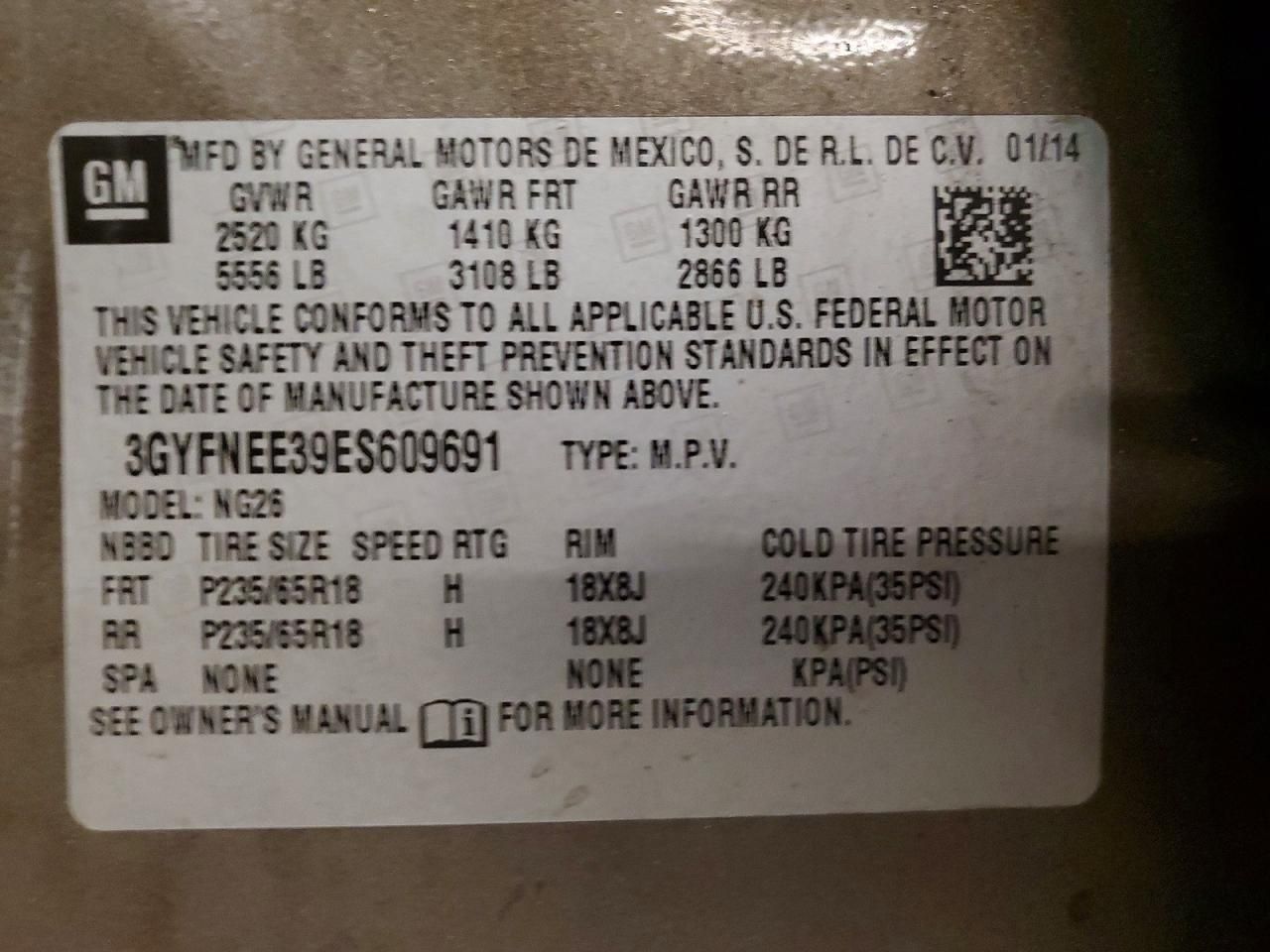 2014 Cadillac Srx Luxury Collection