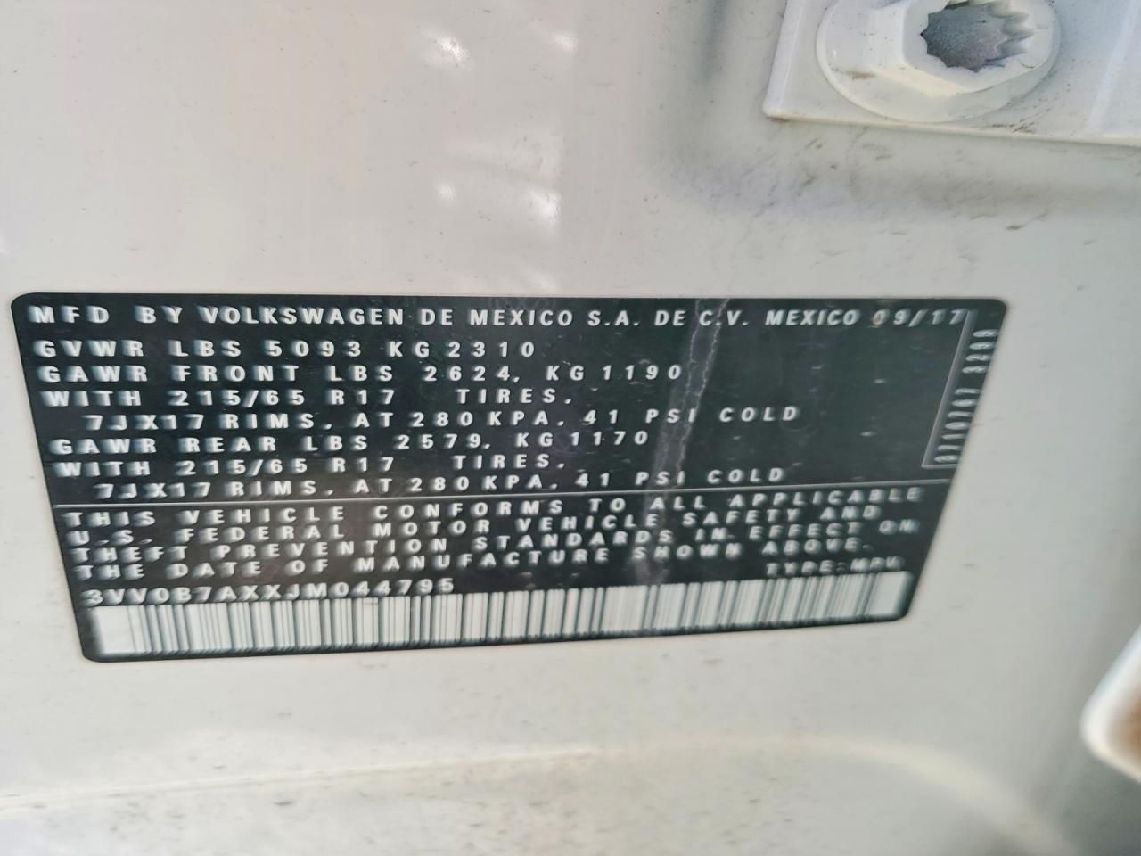 2018 Volkswagen Tiguan s