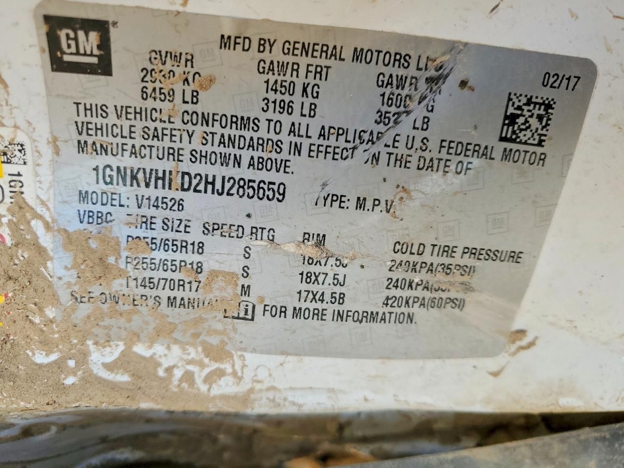 2017 Chevrolet Traverse lt