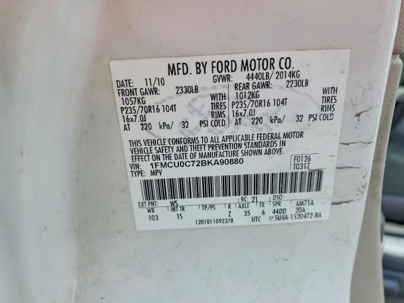 2011 Ford Escape xls