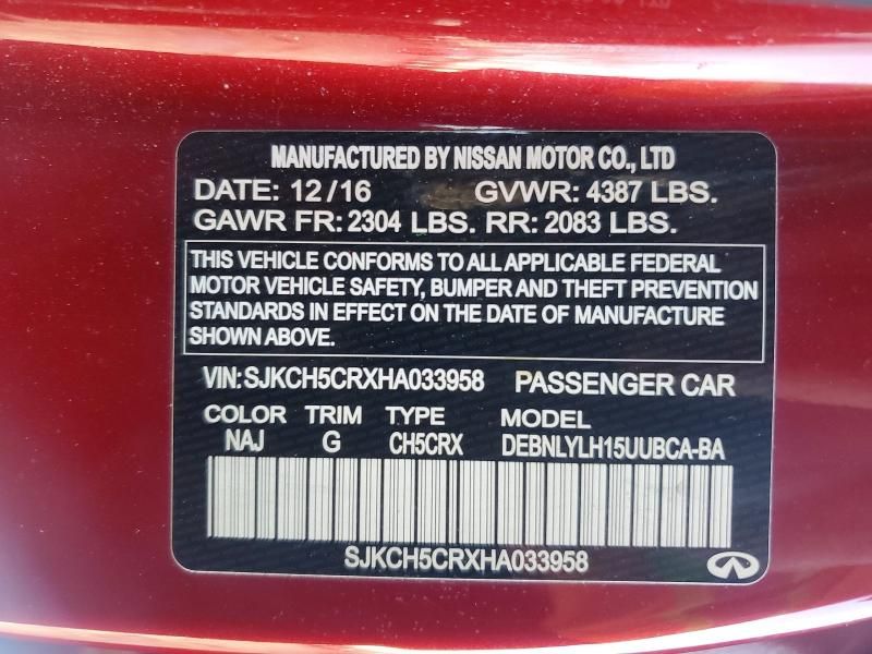 2017 Infiniti Qx30 Base