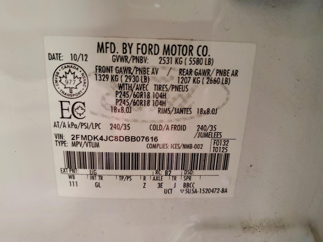 2013 Ford Edge sel