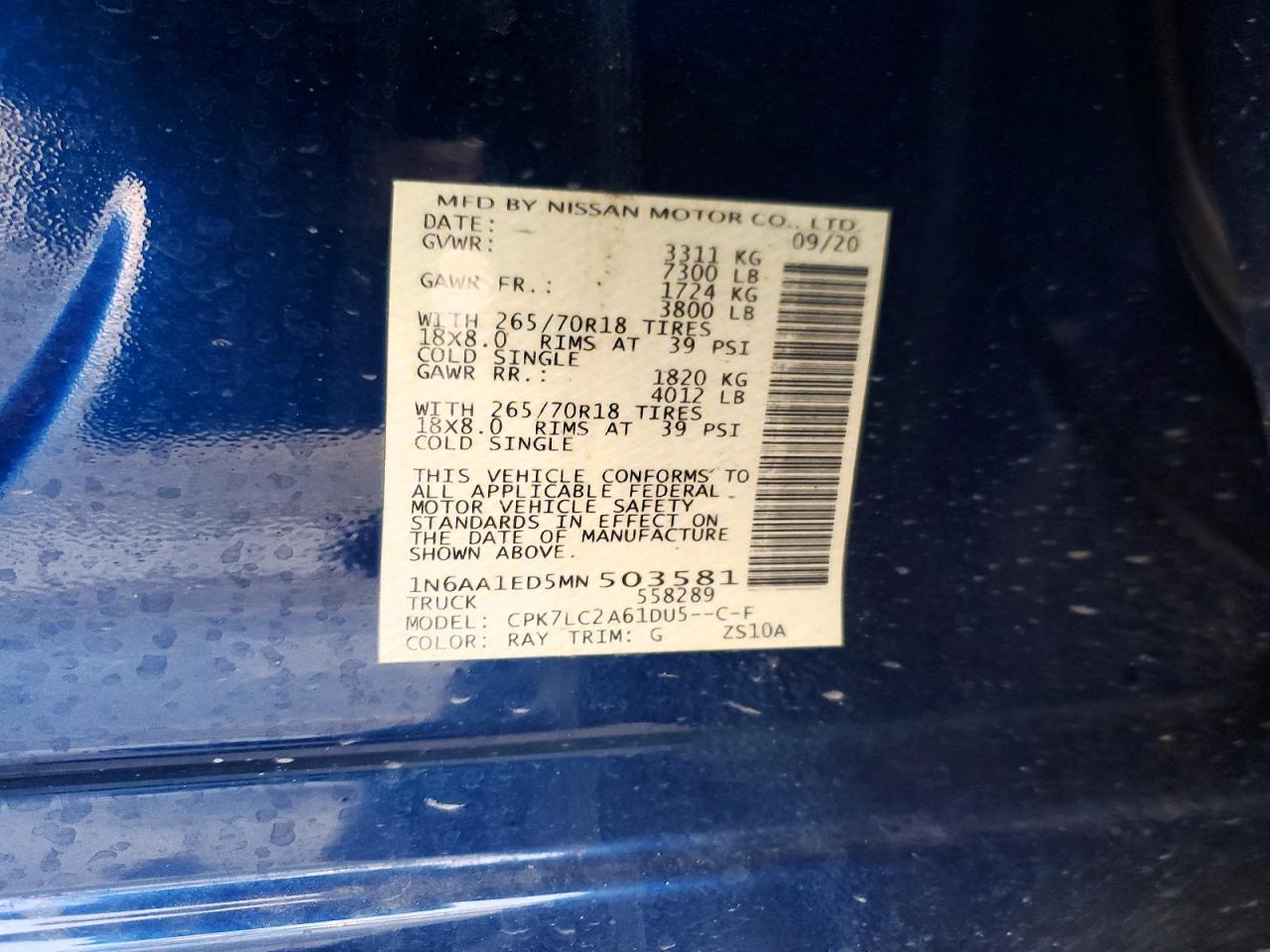 2021 Nissan Titan SV