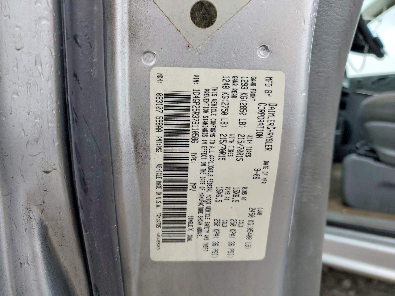 2007 Dodge Caravan se