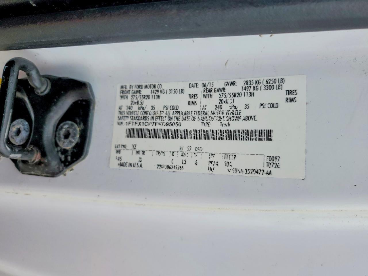 2015 Ford F150 Super cab
