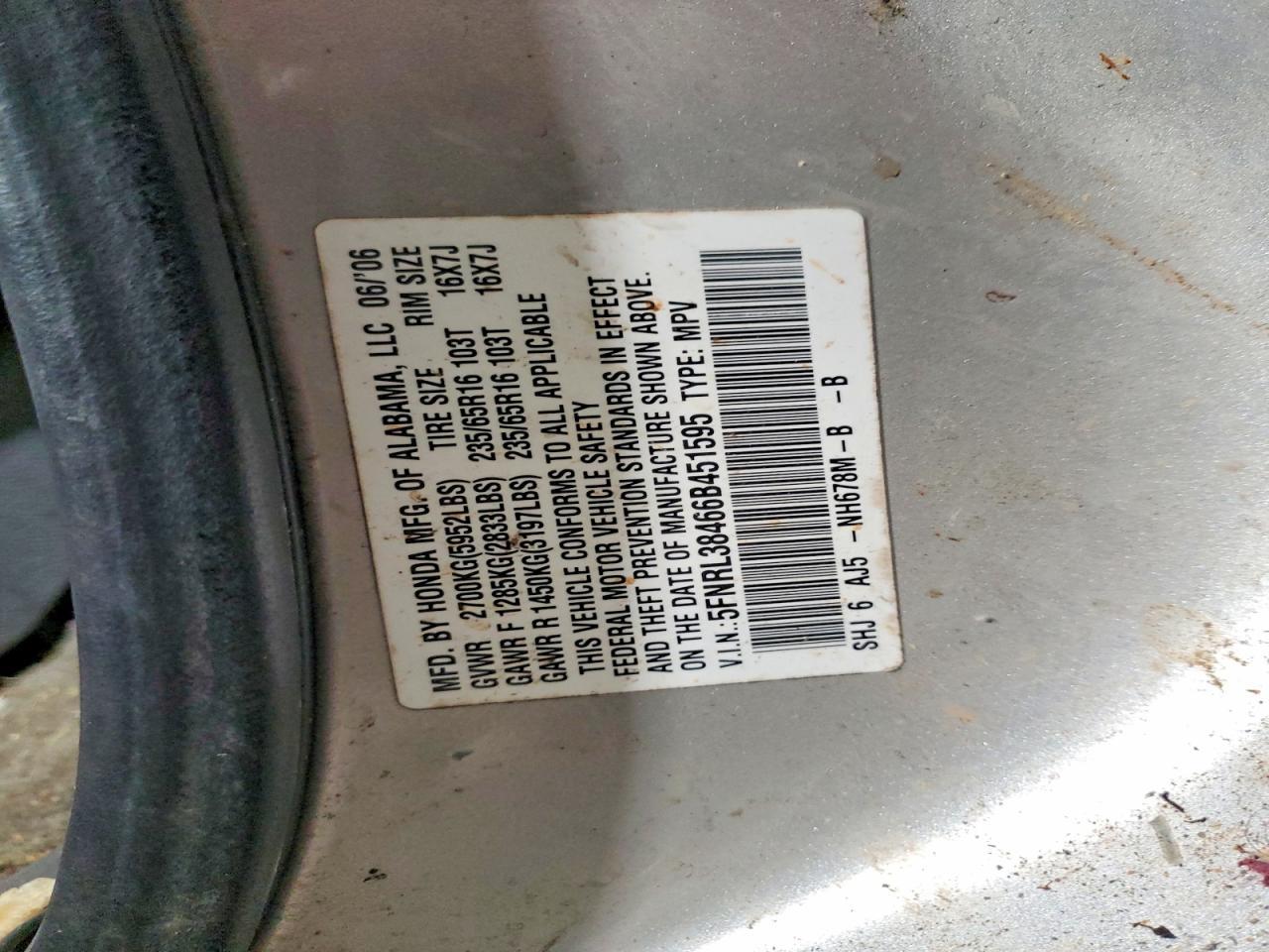 2006 Honda Odyssey ex