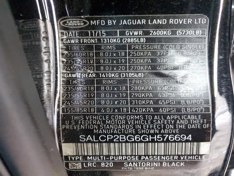 2016 Land Rover Discovery Sport se