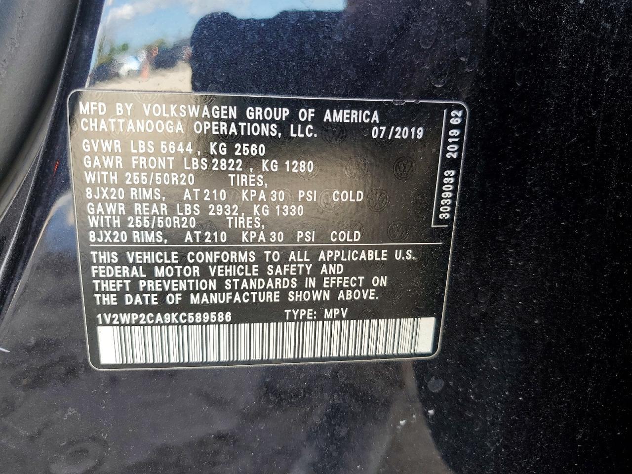 2019 Volkswagen Atlas se