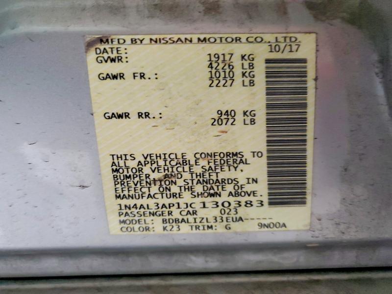 2018 Niss Altima 2.5