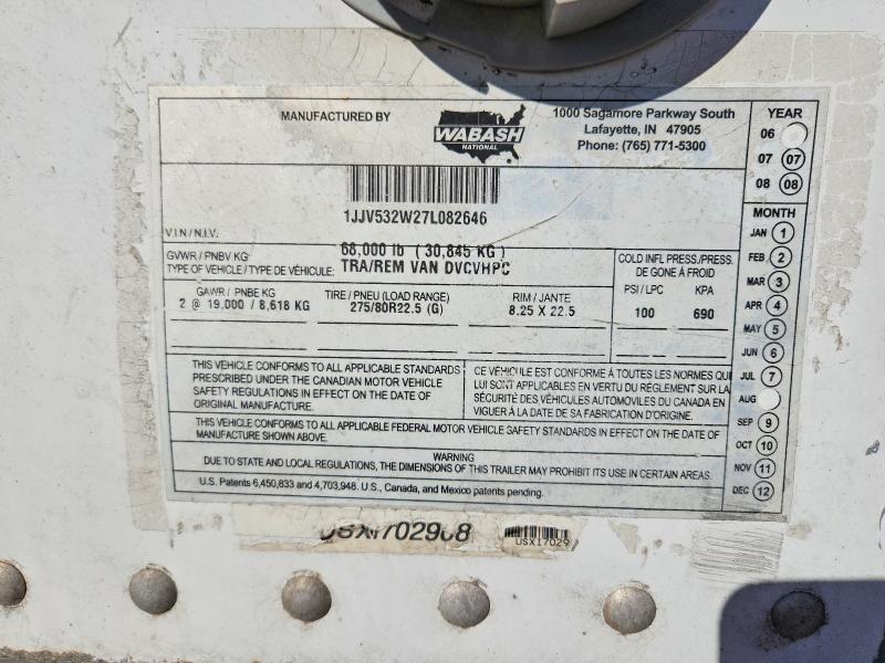 2007 Wabash Dvcvhpc dry van Trailer