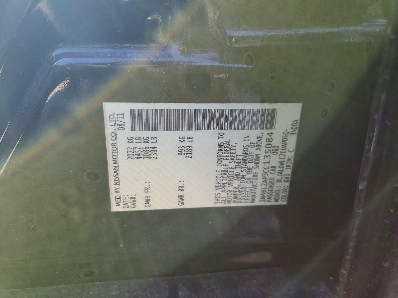 2012 Nissan Altima sr