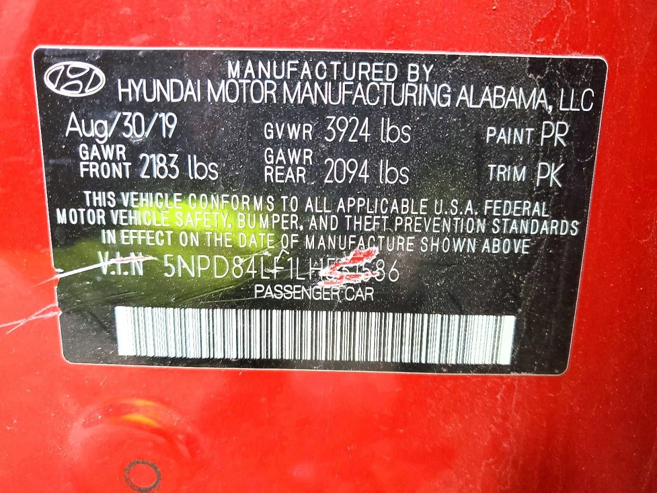 2020 Hyundai Elantra sel